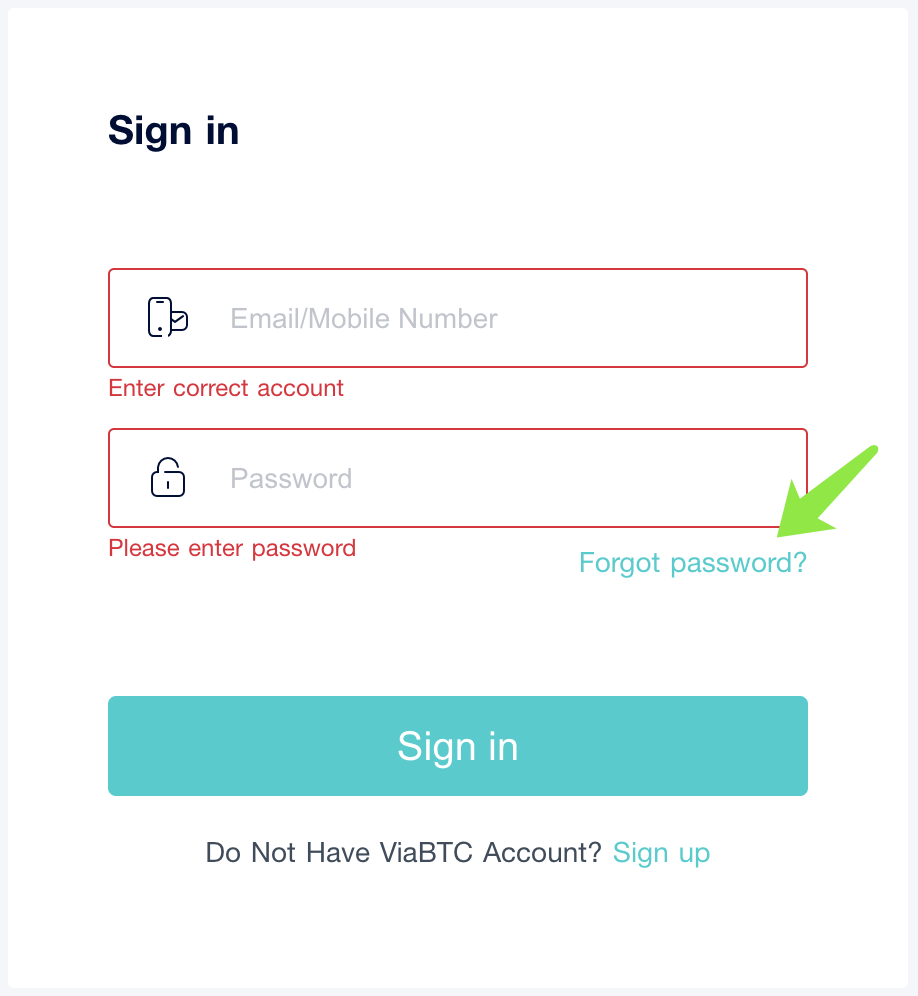 How to Change the Signin Password? ViaBTC Help Center